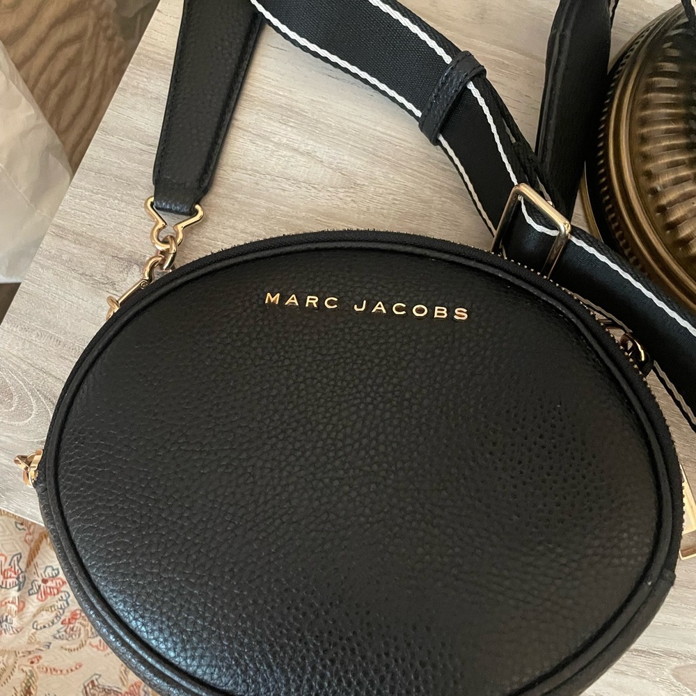 Marc Jacobs Black and Gold Crossbody Bag